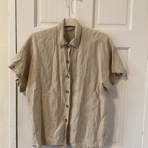 Kenar Natural Linen Blouse